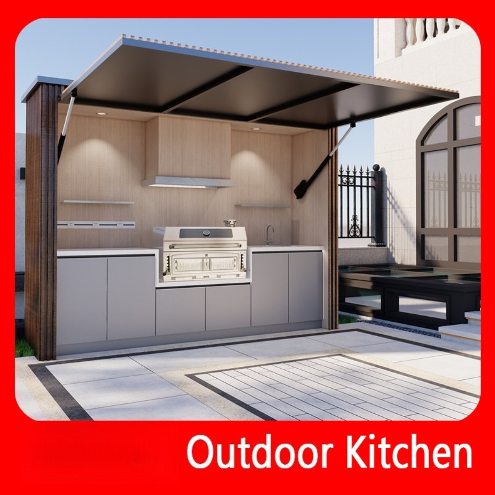 Camping Cooking Dining Set - Mobiele buitenkeuken eiland opvouwbare BBQ grillstation