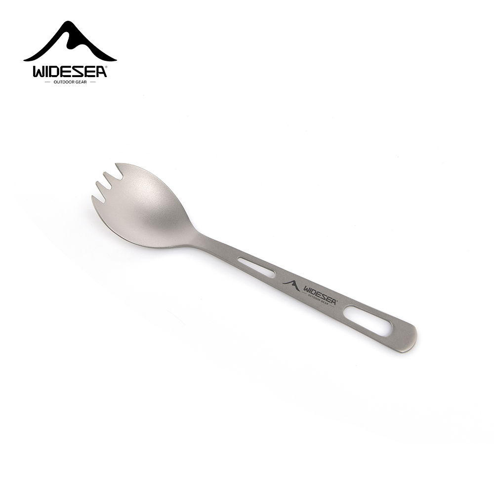 Camping Cooking Tool Set - Widesea Camping Kookset Spork Titanium Lepel