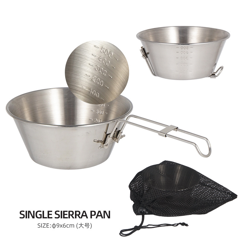 Camping No Cooking Meals - 1pc Outdoor Opvouwbare Kom Roestvrij Staal