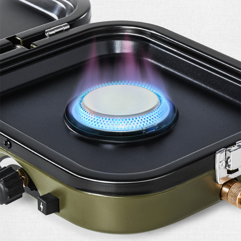 Camping Double Cooking Stove - Vouwbare Dubbele Gasfornuis 2300W Draagbaar Buiten