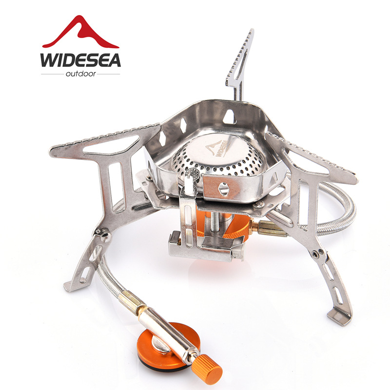 Camping Cooking Gas Canister - Draagbare, winddichte gasfornuis met afneembare brander,