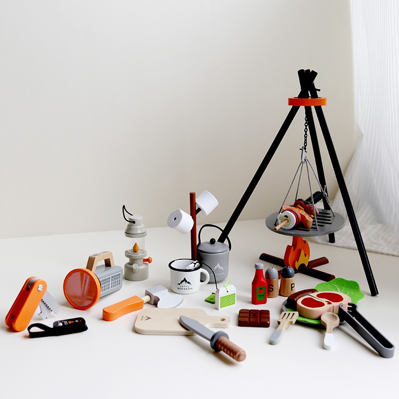 Camping Cooking Kids - Houten Camping Fantasiespelset Kinderen Outdoor Picknick