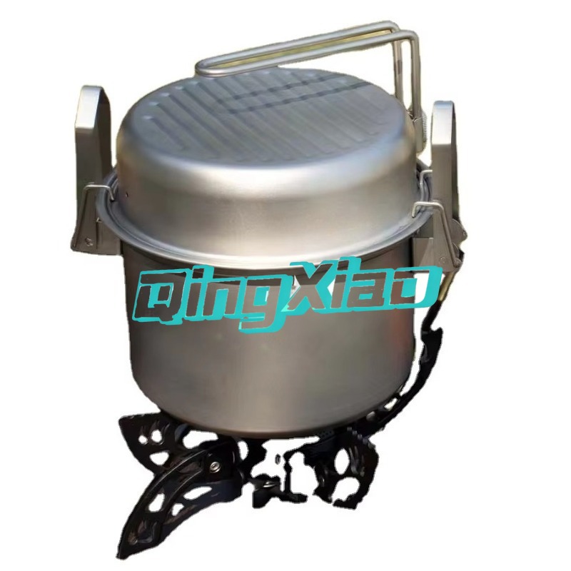 Camping Cooking Rice - Outdoor 304 roestvrijstalen multifunctionele campingkookpot voor