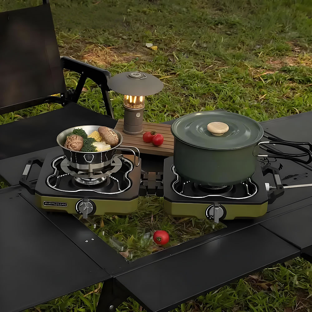 Camping Double Cooking Stove - Campingkachel Dubbele brander Draagbare hoge vuurkracht