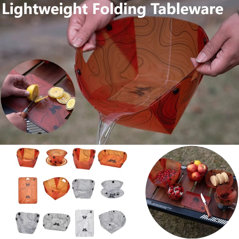 Camping Cooking Plate - Opvouwbaar campingservies Draagbare kom Dinerbord Koffiefilter