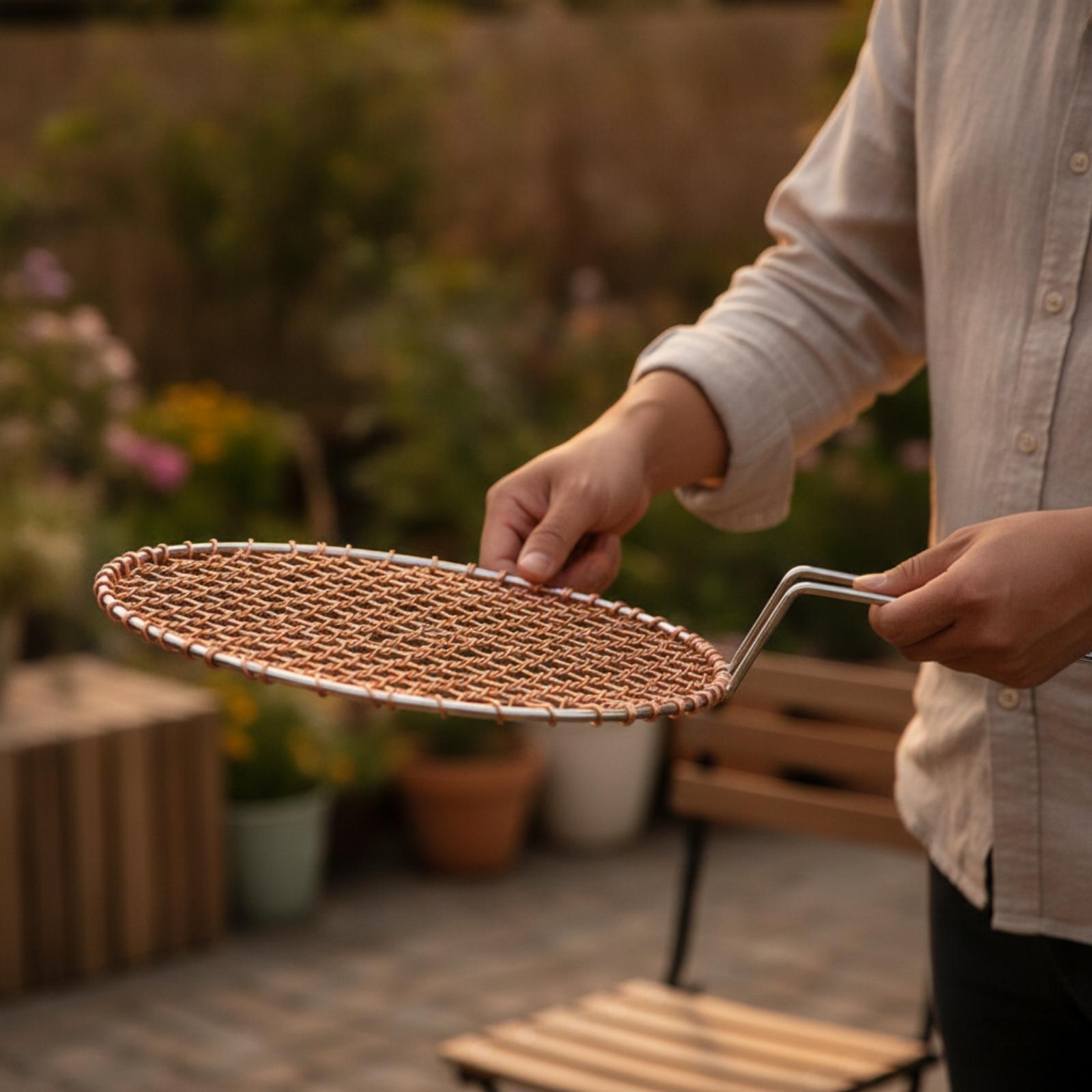 Draagbaar koperen gaas rond gr - Camping Cooking Handle recensie en prijs