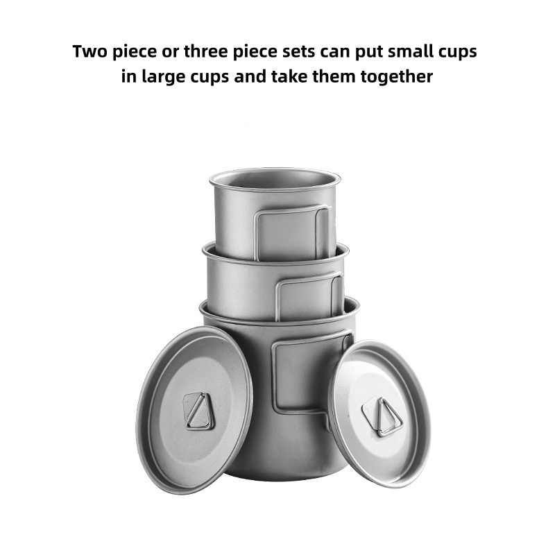 Titanium campingmok met inklap - Camping Cooking Set Stainless Steel recensie en prijs