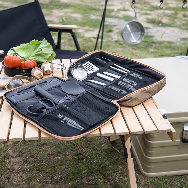 8-delige campingkeukenset met  - Camping Cooking Set Stainless Steel recensie en prijs