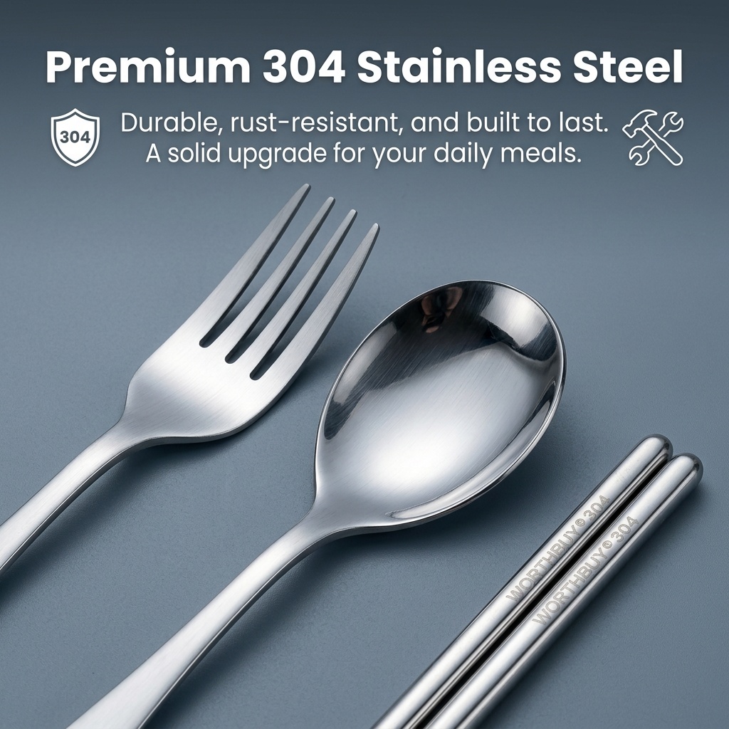 Draagbare bestekset van roestv - Camping Cooking Set Stainless Steel recensie en prijs