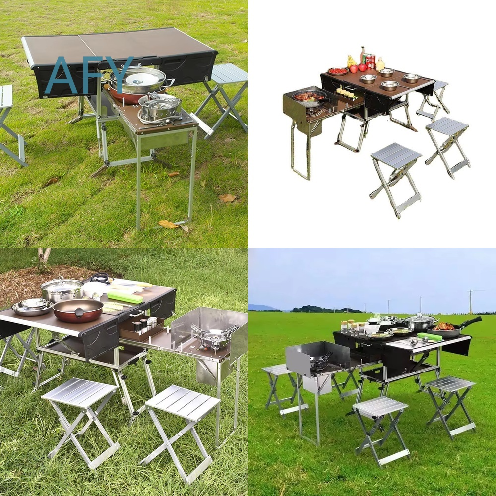 Draagbare opvouwbare foodtrail - Camping Cooking Dining Set recensie en prijs