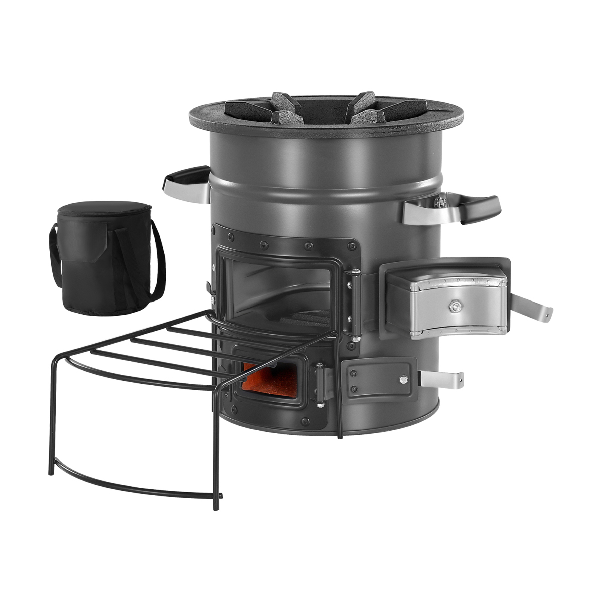 Camping Rocket Stove, draagbar - Camping Double Cooking Stove recensie en prijs