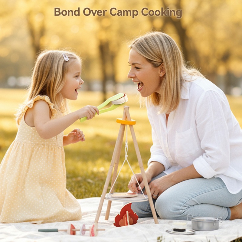 Houten Kinder Camping Barbecue - Camping Cooking Kids recensie en prijs