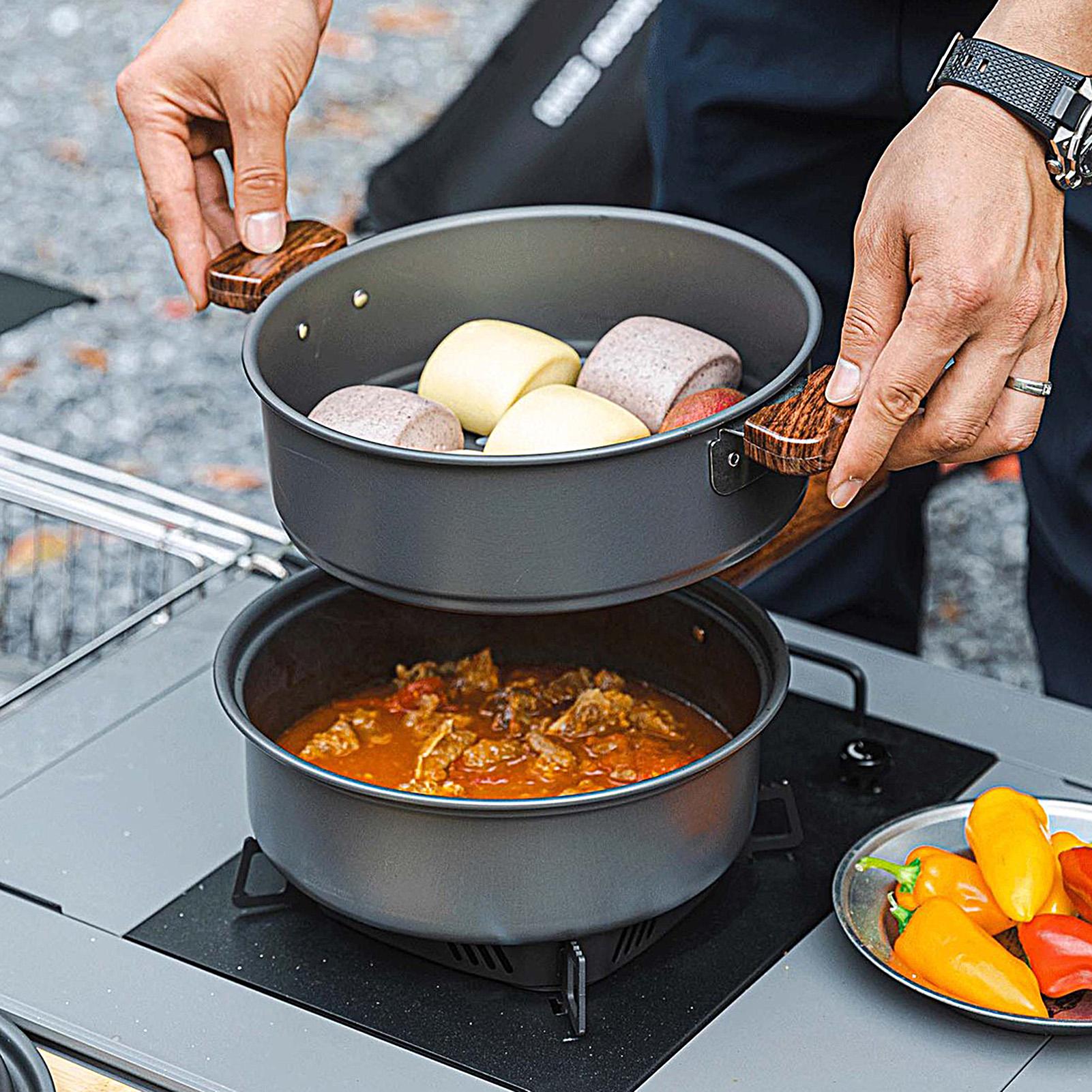 Campingpan Draagbare grote lic - Camping Double Cooking Stove recensie en prijs