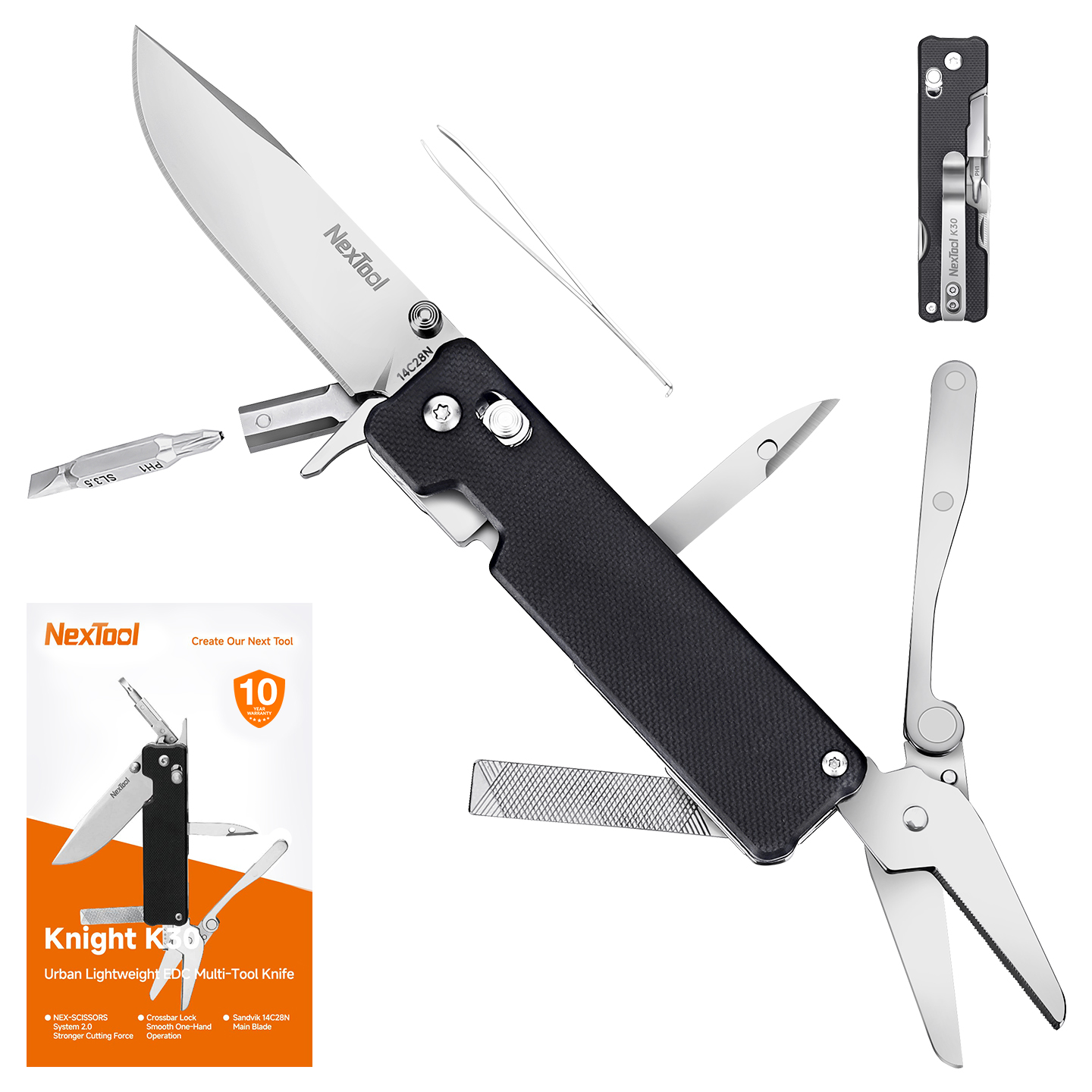 Nextool Knight K30 11-in-1 Mul - Camping Cooking Knife Set recensie en prijs