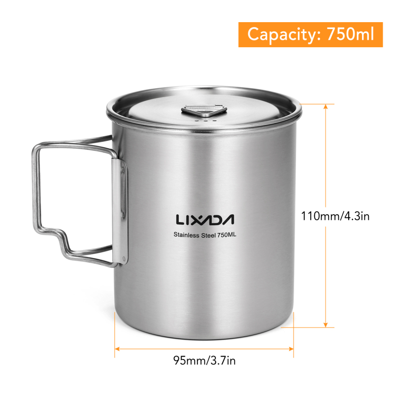 Lixada 750Ml Cup Outdoor Roest - Camping Cooking Handle recensie en prijs