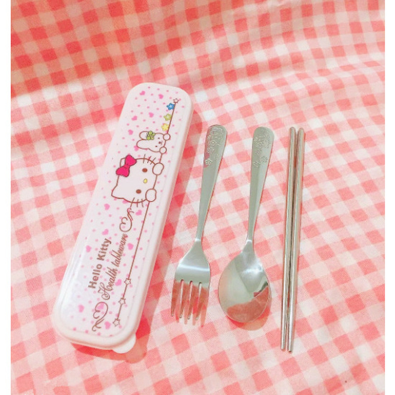 Hello Kitty RVS Lepel Vork Eet - Camping Cooking Set Stainless Steel recensie en prijs