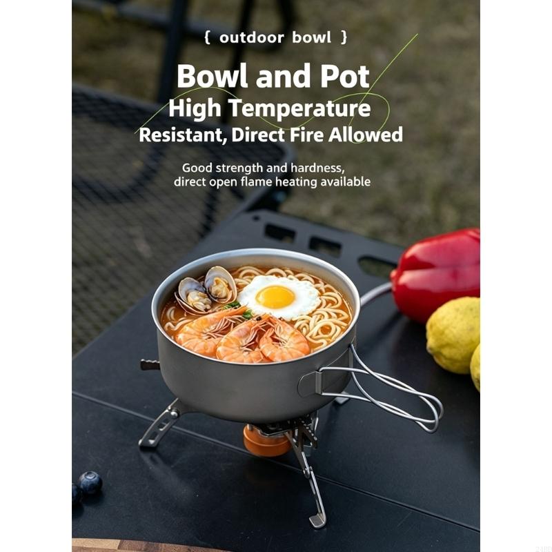 Metalen kampeerkom met draadha - Camping No Cooking Meals recensie en prijs