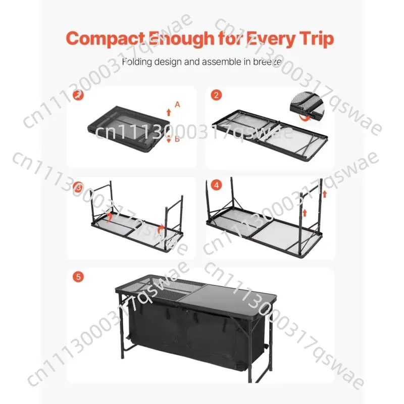 In hoogte verstelbare campingk - Camping Cooking Options recensie en prijs