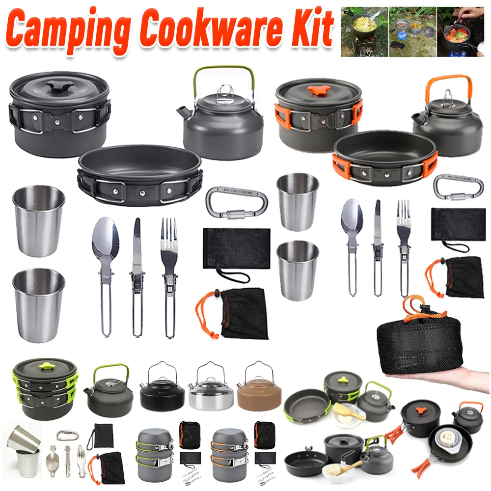 Campingkookgerei Set Ketel Pot - Camping Cooking Set Stainless Steel recensie en prijs